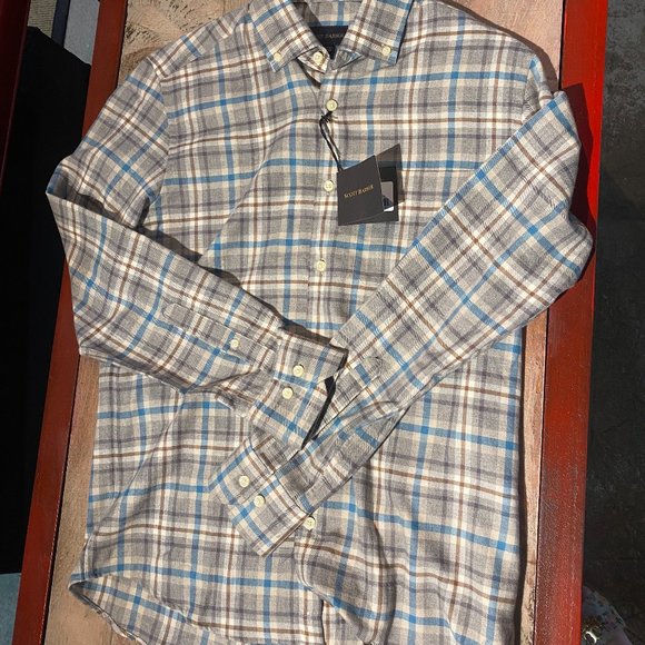 Scott Barber Bold Plaid Button Up casual shirt